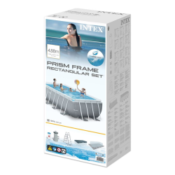 Pool INTEX Prism Frame 488x244x107cm Dep. Cartridge and Ladder 26792np