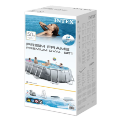 Pool Intex Prism Frame Ovalada 503 x 274 x 122 cm dep. cartridge and ladder 26796NP