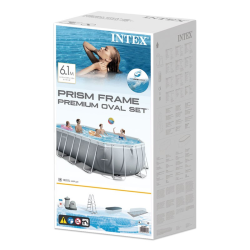 Piscina Intex Prism Frame Ovalada 610x305x122cm dep. cartucho y ecalera 26798NP