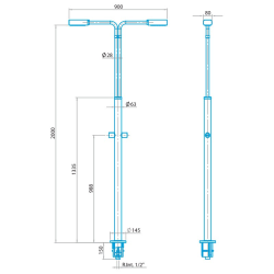 Ducha Angel with 2 rociadores AstralPool