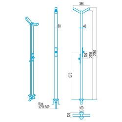 Ducha temporizada with 2 rociadores AstralPool