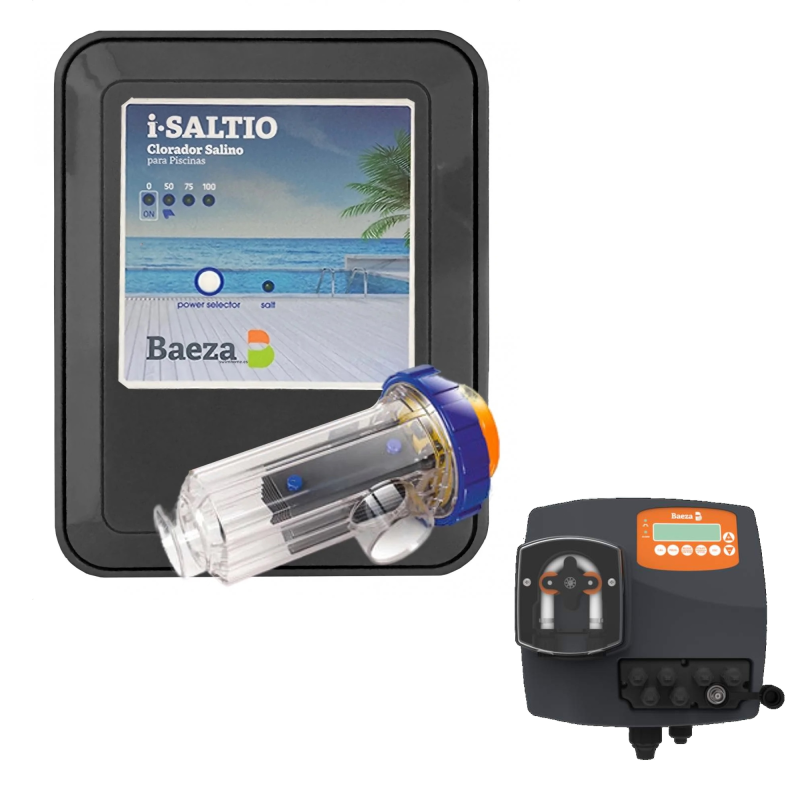 Clorador Salino I-SALTIO 21 g/h + Bomba Dosificadora de pH