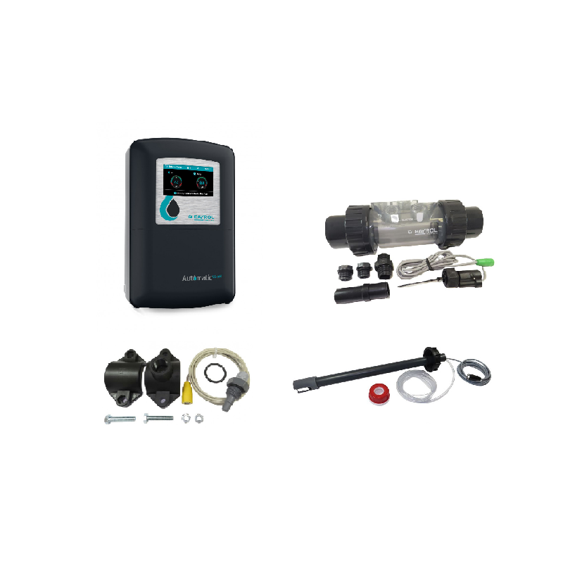 Pack Bomba Dosificadora Bayrol Automatic Cl/pH + Kit Smart & Easy Connector Flow + Kit Sonda de Temperatura + Control de nivel