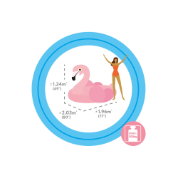 Flamenco Gigante inflatable Intex 203 x 196 x 124 cm. 2 persons Máx. 200 kg