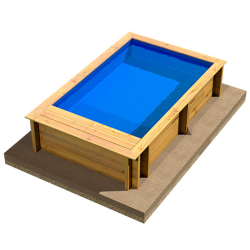 Piscina de madera BWT Box Junior 374 x 237 x 76 cm