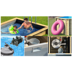 Pool madera BWT Box Junior 374 x 237 x 76 cm