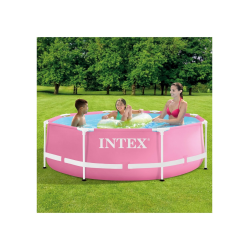 Piscina Intex Metal Frame Rosa Ø244x76cm 28290NP