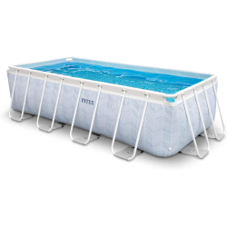 Piscina Intex Prism Frame Chevron Premium Ratan 400x200x100 con dep. cartucho y escalera 26780NP