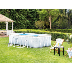 Piscina Intex Prism Frame Chevron Premium Ratan 400x200x100 con dep. cartucho y escalera 26780NP