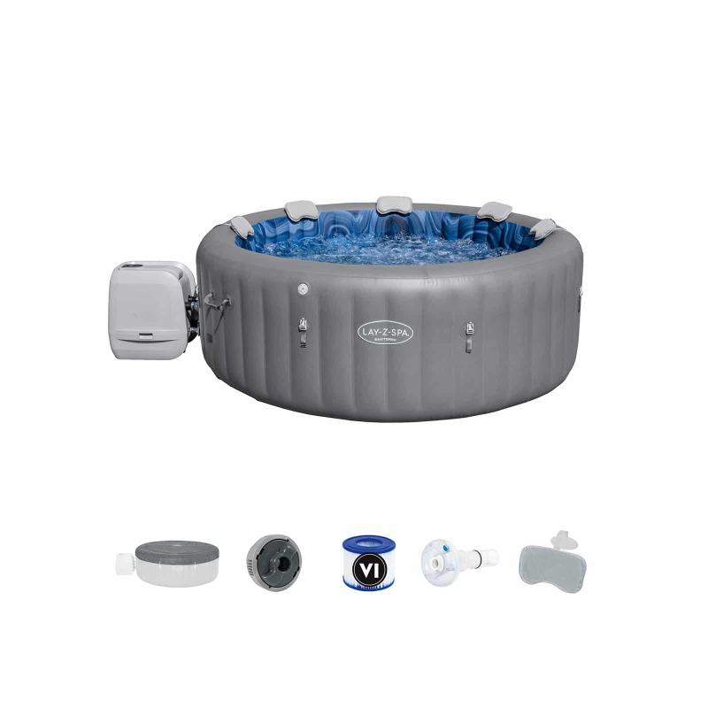 Spa de Hidromasaje Hinchable Lay-Z-Spa Santorini HydroJet Pro Bestway 216x80cm para 5-7 personas