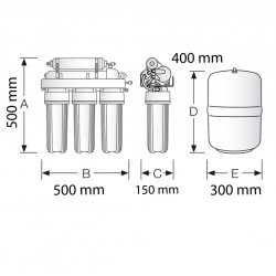 Reverse Osmosis Doméstica 5 stages Genius Pro 50