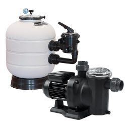 Swimming pool filter Millennium AstralPool Ø430 mm with Válv. Tornillos and Pump Sena 1/ 2 CV