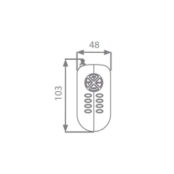 Projector for Niche LED par56 RGB 15w 900lm with Embellecedor White and Control 12vac