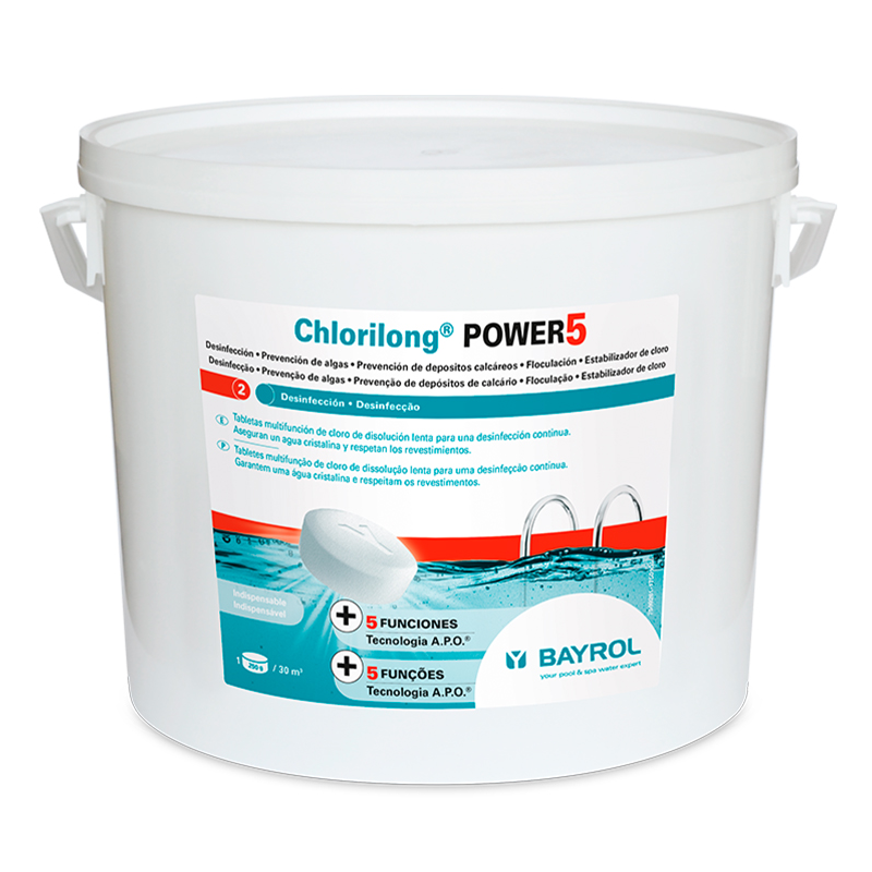 Cloro Multifunción Chlorilong Power 5 Acciones Bayrol 10 Kg