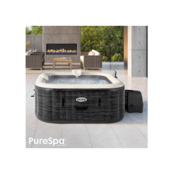 Spa Inflatable INTEX Purespa Greystone Deluxe bubbles 211x211x71cm 28450ex