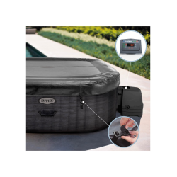 Spa inflatable Intex Purespa Greystone Deluxe Burbujas 211 x 211 x 71 cm 28450EX