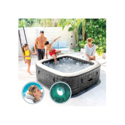 Spa inflatable Intex Purespa Greystone Deluxe Burbujas 211 x 211 x 71 cm 28450EX