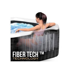 Spa Inflatable INTEX Purespa Greystone Deluxe bubbles 211x211x71cm 28450ex