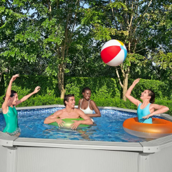 Pool Bestway Hydrium removable Acero Redonda 360 x 120 cm with filter unit