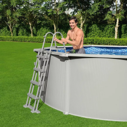 Pool Bestway Hydrium removable Acero Redonda 360 x 120 cm with filter unit