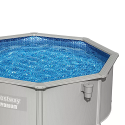 Pool Bestway Hydrium removable Acero Redonda 360 x 120 cm with filter unit