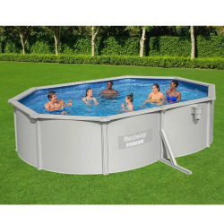 Pool Bestway Hydrium removable acero Ovalada 500 x 360 x 120 cm with filter unit