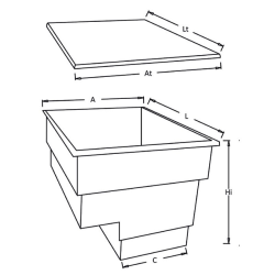 Local Técnico vacío inyectado para piscina C0500SV Pequeño