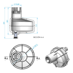 Nicho acople rápido proyector LumiPlus Mini AstralPool para piscina hormigón