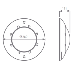 Proyector LED Plano Luz Blanca 11,5W 1300lm