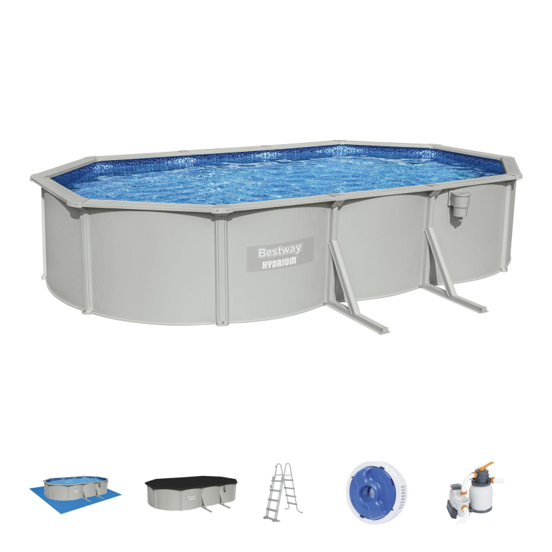 Piscina Bestway Hydrium desmontable de Acero Ovalada 610 x 360 x 120 cm con Depuradora