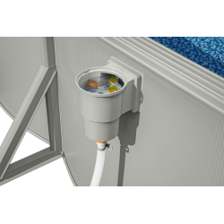 Pool Bestway Hydrium removable Acero Ovalada 610 x 360 x 120 cm with Filter unit