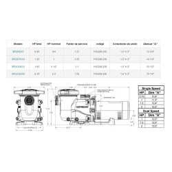 HAYWARD MaxFlo XL VSTD Variable-Speed Pool Pump, Single-Phase