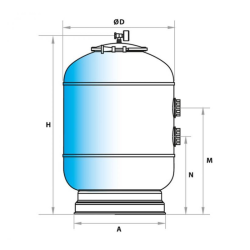 Filter Skypool AstralPool Pool Filter with Outlet 1½"