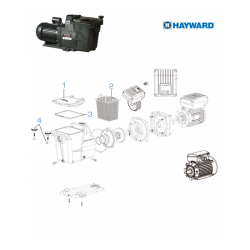 HAYWARD Super Pump Pool Pump, Single-Phase, 1 1/2" Connection