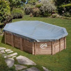 Cover invierno GRE for pool ovalada Vermela 7, 12 x 5, 12 m