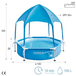Pool Intex Metal Frame with toldo 183 x 38 cm 28209NP