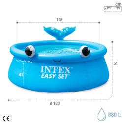 Pool Inflatable INTEX Easy Set Ballena 183x51cm 26102np