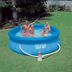 Above-ground pool INTEX Fast Set Autoportante plastico with filter unit incluida