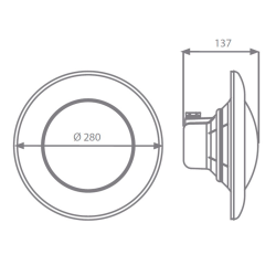 Projector for Niche LED par56 White 11,5w 1300lm with Embellecedor White