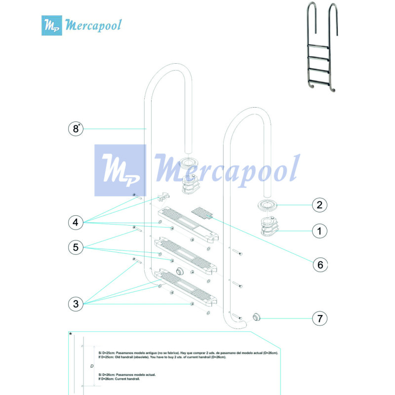 Elevador hidraulico con escalera Astralpool