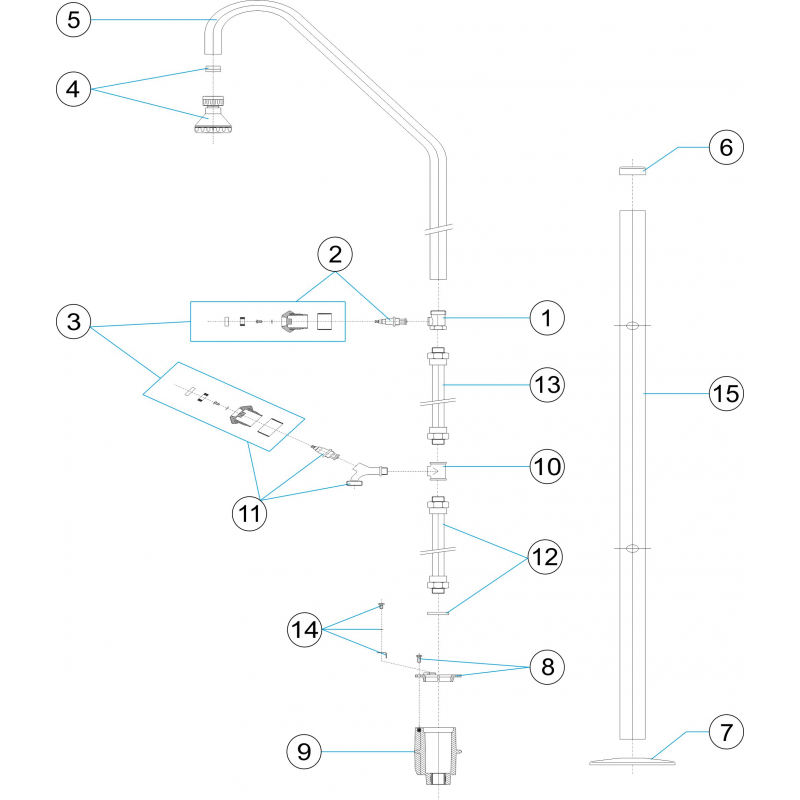 Ducha 1 Rociador con grigo lavapies D43 00092
