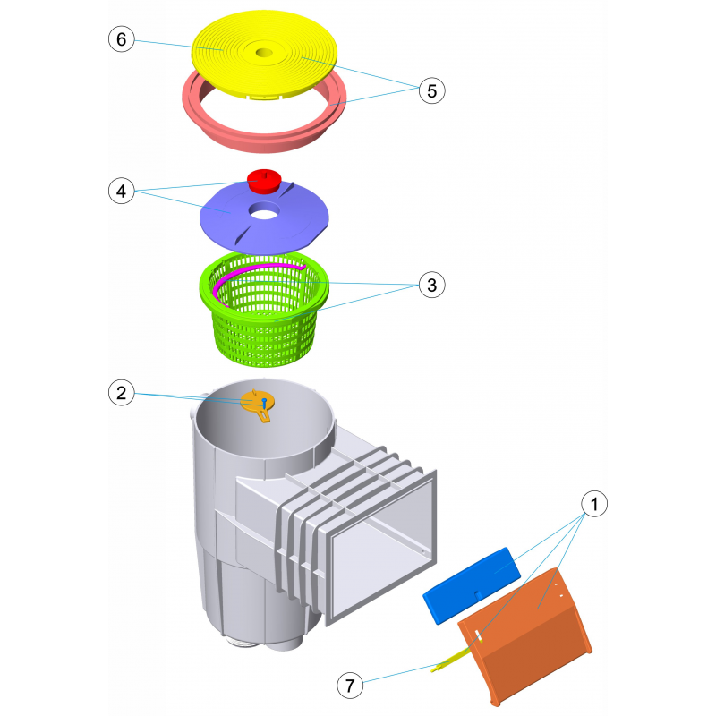 Skimmer Astralpool 15 L. 00249 y 00250