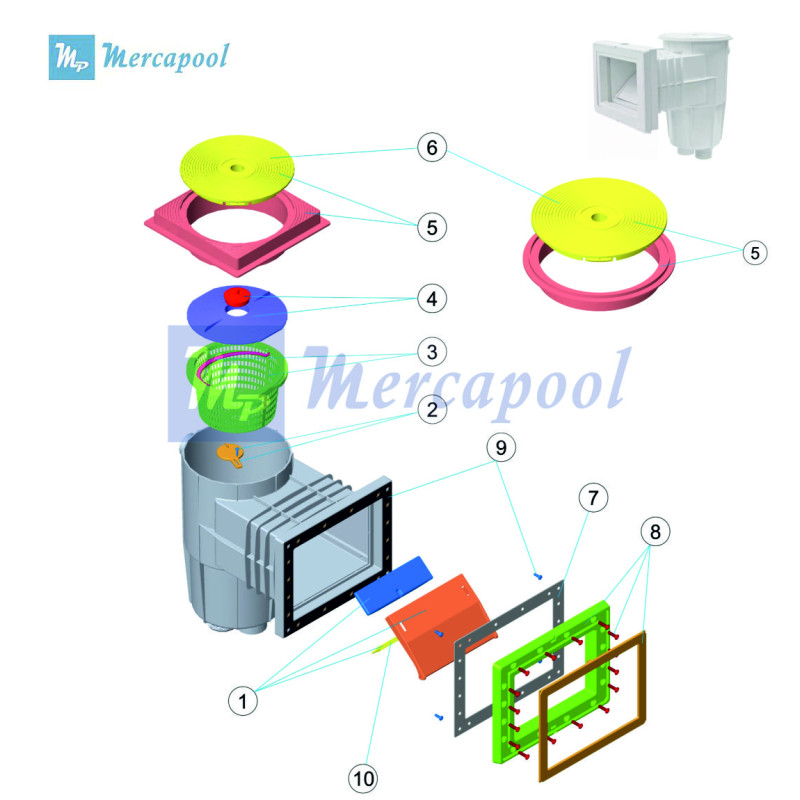 Skimmer Std. Astralpool 15 L 01461 y 01462