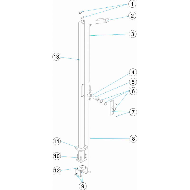 Ducha 1 rociador 1 pulsador temporizado 59776